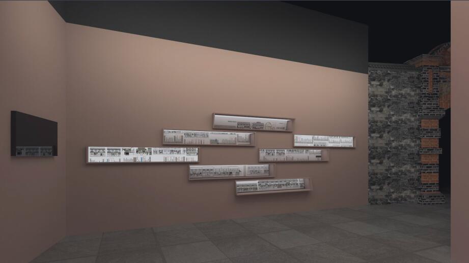 上?？h700年數(shù)字博物館設(shè)計(jì)效果圖-顯示屏